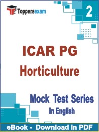 ICAR PG Horticulture Exam PDF Book In English - Question Paper