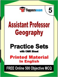 Assistant Professor Geography Book in English - Mock Test / Practice Set