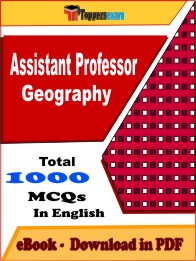 Assistant Professor Geography PDF Book In English - MCQ / Objective Questions