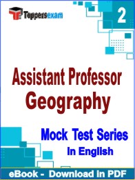 Assistant Professor Geography Exam PDF Book In English - Question Paper