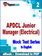 APDCL Junior Manager (Electrical) Test PDF Book In English - Question Paper