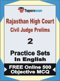 Rajasthan High Court Civil Judge Prelims Exam Book in English - Question Paper / Practice Set
