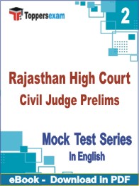 Rajasthan High Court Civil Judge Prelims Exam PDF Book In English - Question Paper