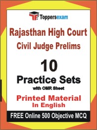 Rajasthan High Court Civil Judge Prelims Exam Book in English - Practice Set