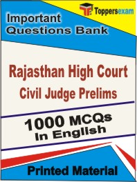 Rajasthan High Court Civil Judge Prelims Exam Book in English - Objective MCQ