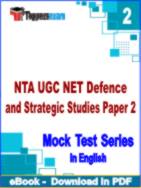 NTA UGC NET Defence and Strategic Studies Paper 2 Test PDF Book In English - Question Paper