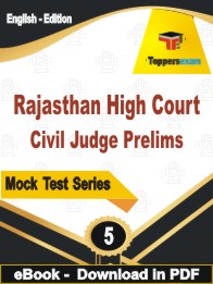 Rajasthan High Court Civil Judge Prelims Exam PDF Book In English - Practice Set
