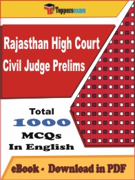 Rajasthan High Court Civil Judge Prelims Exam PDF Book In English - MCQ / Objective Questions