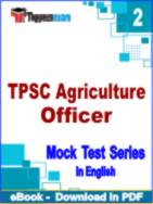 TPSC Agriculture Officer Test PDF Book In English - Question Paper