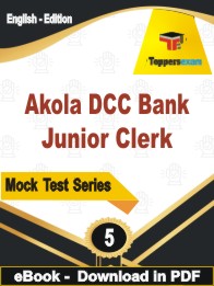 Akola DCC Bank Junior Clerk Exam  PDF Book In English - Practice Set