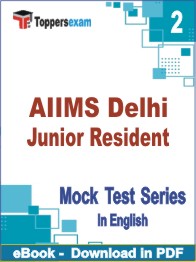 AIIMS Delhi Junior Resident Exam PDF Book In English - Question Paper