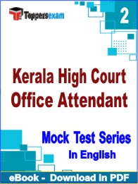 Kerala High Court Office Attendant Exam PDF Book In English - Question Paper