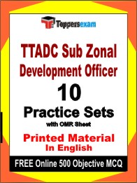 TTADC Sub Zonal Development Officer Book in English - Practice Set