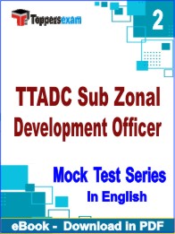 TTADC Sub Zonal Development Officer Exam PDF Book In English - Question Paper