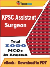 KPSC Assistant Surgeon Exam PDF Book In English - MCQ / Objective Questions