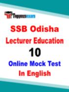 SSB Odisha Lecturer Education Question Paper 2024