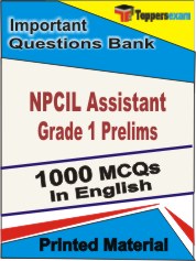 NPCIL Assistant Grade 1 Prelims Exam Book in English - Objective MCQ