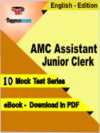 AMC Assistant Junior Clerk Test PDF Book In English - Mock Test/Practice Set