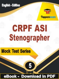 CRPF ASI Stenographer Exam  PDF Book In English - Practice Set