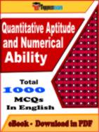 Quantitative Aptitude and Numerical Ability PDF Book In English - MCQ / Objective Questions