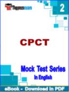 CPCT Test PDF Book In English - Question Paper