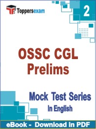 OSSC CGL Prelims Exam PDF Book In English - Question Paper