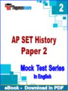 AP SET History Paper 2 Test PDF Book In English - Question Paper