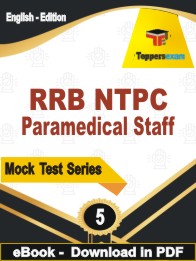 RRB NTPC Paramedical Staff Exam  PDF Book In English - Practice Set