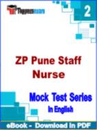 ZP Pune Staff Nurse Test PDF Book In English - Question Paper
