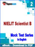 NIELIT Scientist B Test PDF Book In English - Question Paper