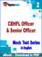 CBHFL Officer & Senior Officer Test PDF Book In English - Question Paper