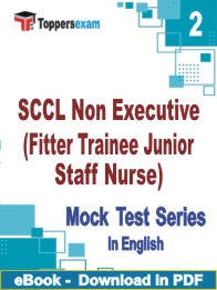 SCCL Non Executive (Fitter Trainee Junior Staff Nurse) Test PDF Book In English - Question Paper