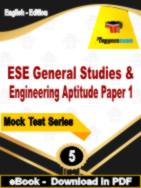 ESE General Studies & Engineering Aptitude Paper 1 Test  PDF Book In English - Practice Set