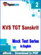 KVS TGT Sanskrit Test PDF Book In English - Question Paper