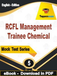 RCFL Management Trainee Chemical Exam  PDF Book In English - Practice Set