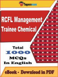 RCFL Management Trainee Chemical Exam PDF Book In English - MCQ / Objective Questions