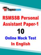 RSMSSB Personal Assistant Practice Set