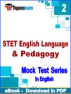 STET English Language & Pedagogy Test PDF Book In English - Question Paper
