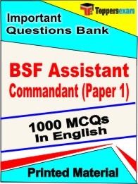 BSF Assistant Commandant Paper 1 Exam Objective MCQ Book in English
