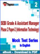 SEBI Grade A (Assistant Manager) Phase 2 Paper-2 (Information Technology) Test PDF Book In English - Question Paper