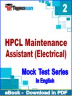 HPCL Maintenance Assistant (Electrical) Test PDF Book In English - Question Paper