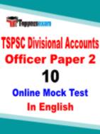 TSPSC Divisional Accounts Officer Sample Paper