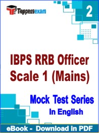 IBPS RRB Officer Scale 1 Mains Exam PDF Book In English - Question Paper