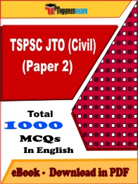 TSPSC JTO (Civil) Paper-2 PDF Book In English - MCQ / Objective Questions