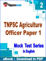 TNPSC Agriculture Officer Paper 1 Exam PDF Book In English - Question Paper