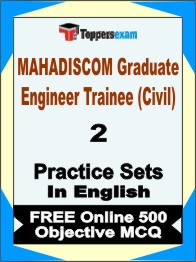 MAHADISCOM Graduate Engineer Trainee (Civil) Exam Book in English - Question Paper / Practice Set
