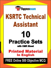 KSRTC Technical Assistant Exam Book in English - Practice Set