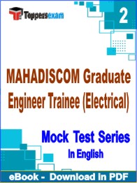 MAHADISCOM Graduate Engineer Trainee (Electrical) Exam PDF Book In English - Question Paper