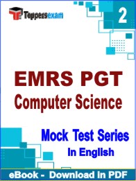 EMRS PGT Computer Science Exam PDF Book In English - Question Paper
