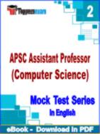 APSC Assistant Professor (Computer Science) Test PDF Book In English - Question Paper